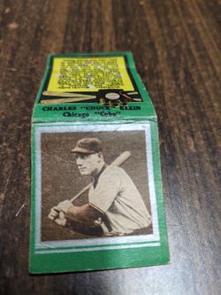 1934 Charles Chuck Klein Diamond Matchbook