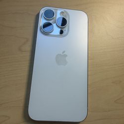 Unlocked White iPhone 15 Pro With Sim Card Case 