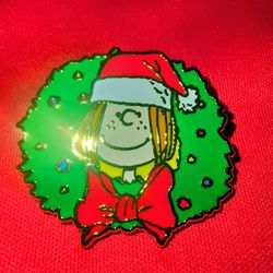 Peanuts Collectable Holiday Wreath Mystery Blind Box Enamel Pin - Peppermint Patty
 LoungeFly