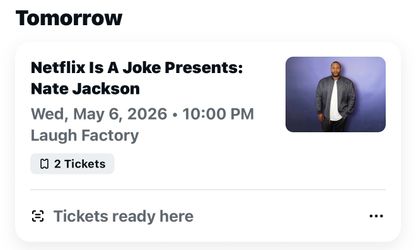 Comedy tickets