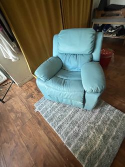 Kids blue recliner chair