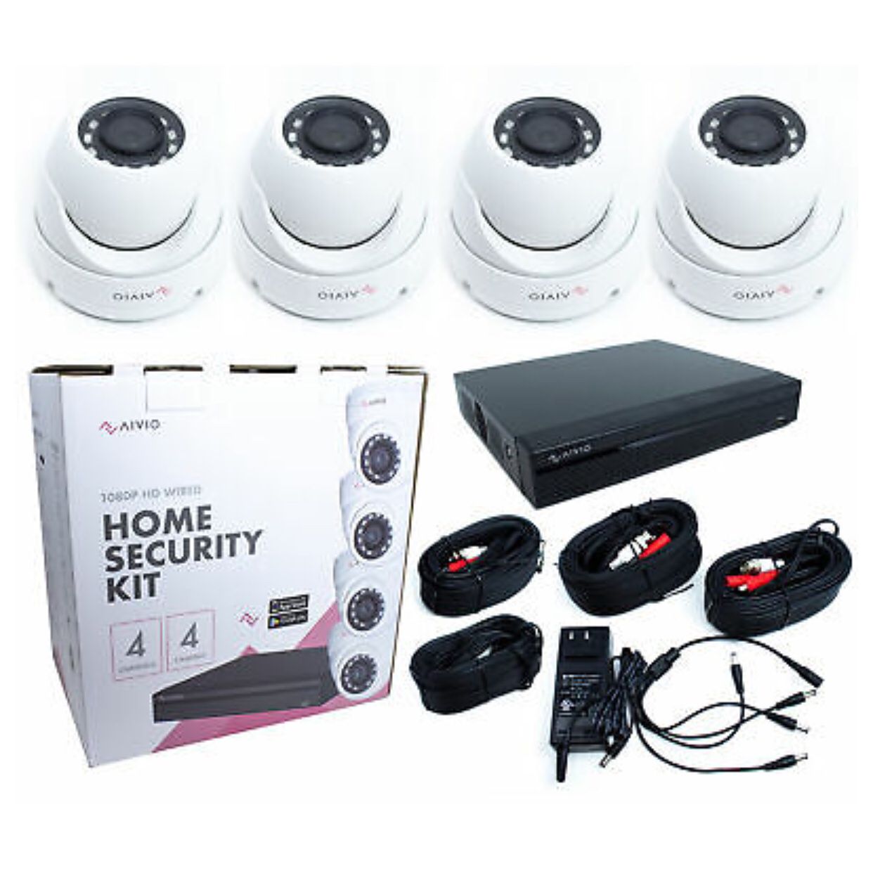 Security Cameras Systems 4 CH 1080 p