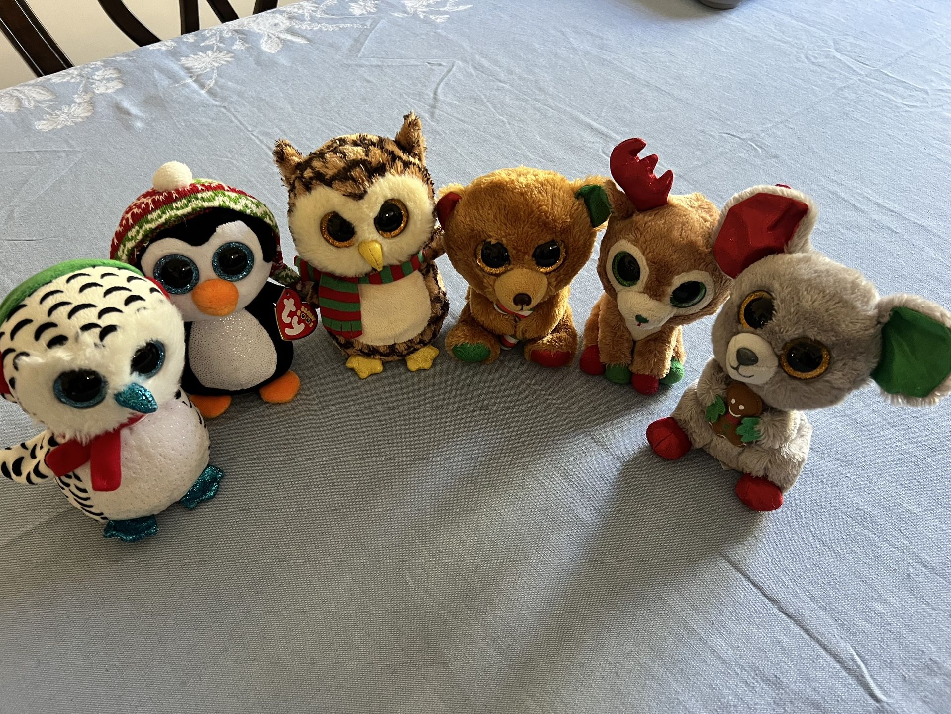 6 Rare Christmas Beanie Boos Plushies
