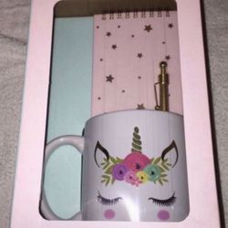 Unicorn Gift Set Notebook Pens 20 oz Cup 
