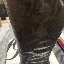 Nine West Tall Grey/black Boots 