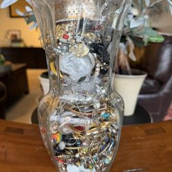 Jewelry Jar Parts Crafts Earrings Mystery Jewels (Q)