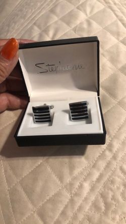 Stephanie Silver and Black Cufflinks