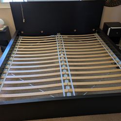 IKEA Malm black king size bed frame
