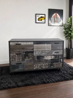 Industrial Style 6-Drawer Double Dresser