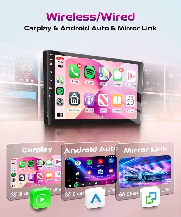 4G+64G Radio for Mercedes Benz W164 X164 ML350 ML500 ML280 GL320 GL350 GL450 2005-2011 GL ML Class Wireless CarPlay Android Auto, 9" Touchscreen Andro