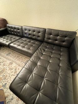 Ikea Morabo Sofa with chaise, Black