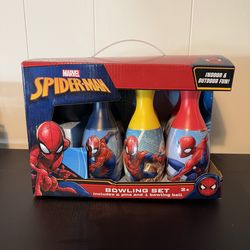 Spider-Man Kids Bowling Set New (6 Pins + Ball)