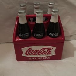 Vintage Houston Harvest COCA COLA 2pc Cookie Jar 6 Pack 