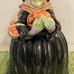 New Witch Cookie Jar 1988 Halloween by FITZ & FLOYD