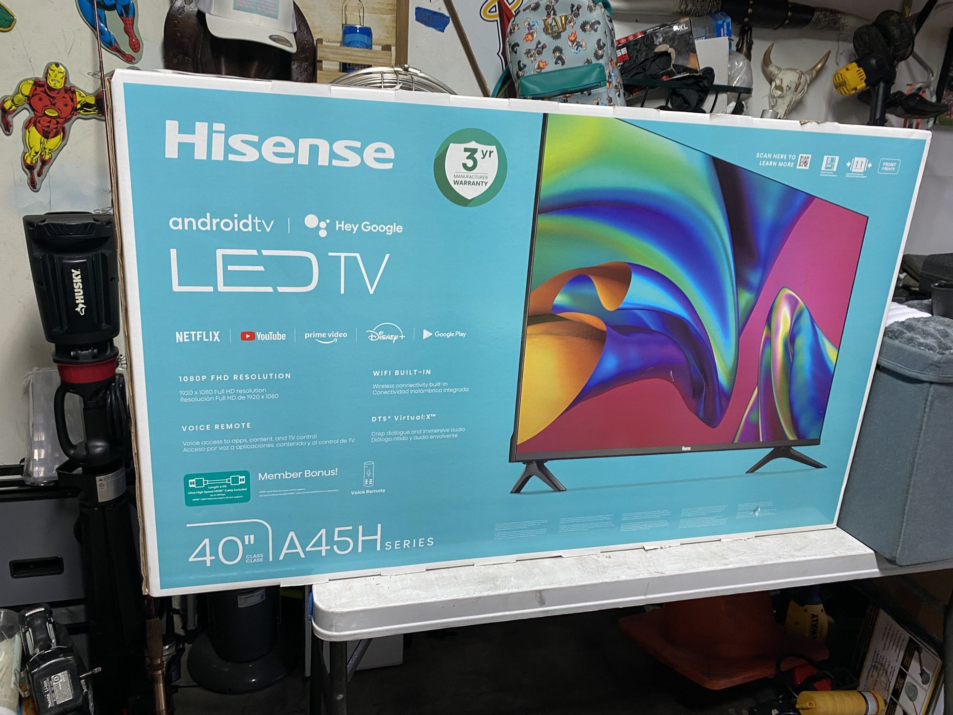 40 INCH HISENSE ANDROID LED TV A45H