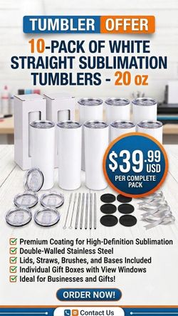 Sublimation Blanks Tumblers 20 oz