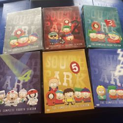 South Park DVD’s Seasons 1-2-3-4-5-6