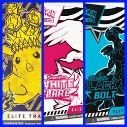 Surging Sparks/white flare/black bolt ETB'S