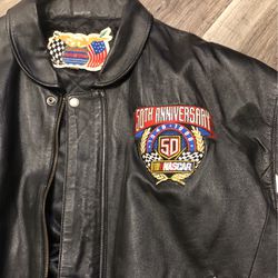 NASCAR 50th Anniversary Leather Coat 