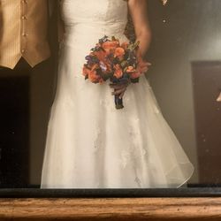 Beautiful Dave's Bridal Strapless Wedding Gown