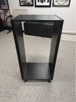 20 Space Studio Rack - black w/ wheels  $100
