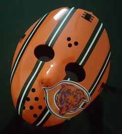 BEARS/THROWBACK-CUSTOM MASK MEMORABILIA 4 UR MANCAVE-AUTO-OFFICE-PEP RALLYS-VIDEOGAMING-TAILGAITING-GIFT/ANNIVERSARIES CAR CLUBS & BIKE CLUB