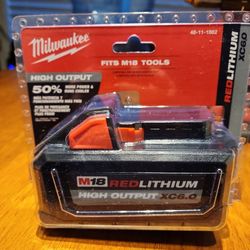 One Milwaukee M18 High Output XC 6.0