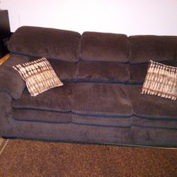 2 Piece Brown Sofa Set 