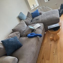 Extremely Comfortable Couch Grey corduroy Couch 