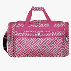 Amazon World Traveler Greek Key 22-inch Carry-on Duffle Bag with Adjustable Shoulder Strap