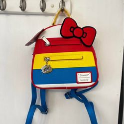 Hello Kitty Loungefly Striped Convertible Bag