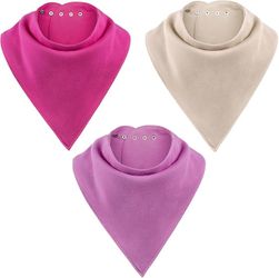 Adult Drool Bib for Special Needs, 3 Pk Soft Absorbent Large Bandana Bibs Set for Kids 4+, Men Women, Teens & Adults, X-Large