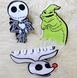 The Nightmare Before Christmas Jack Skellington, Oogie Boogie & Zero Halloween Hair Claw Clips- $5 Each 💀🖤✨️