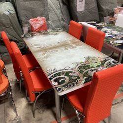 New Dining Table With 6 Chairs - Delivery Available 