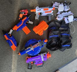 Nerf Gun Bundle + Laser X Set + Mags – Full Lot