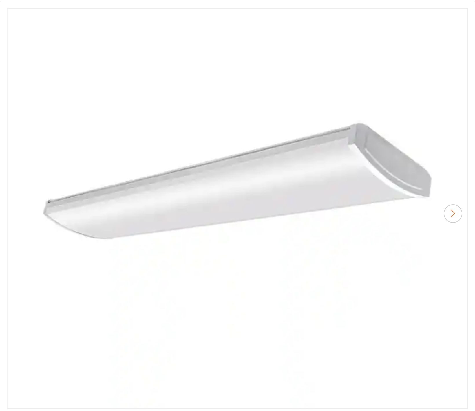 Commercial Electric 1-Pack LED Panel Light 4 ft. 5200 Lumens LED Wraparound Light Garage Shop Light Lighting