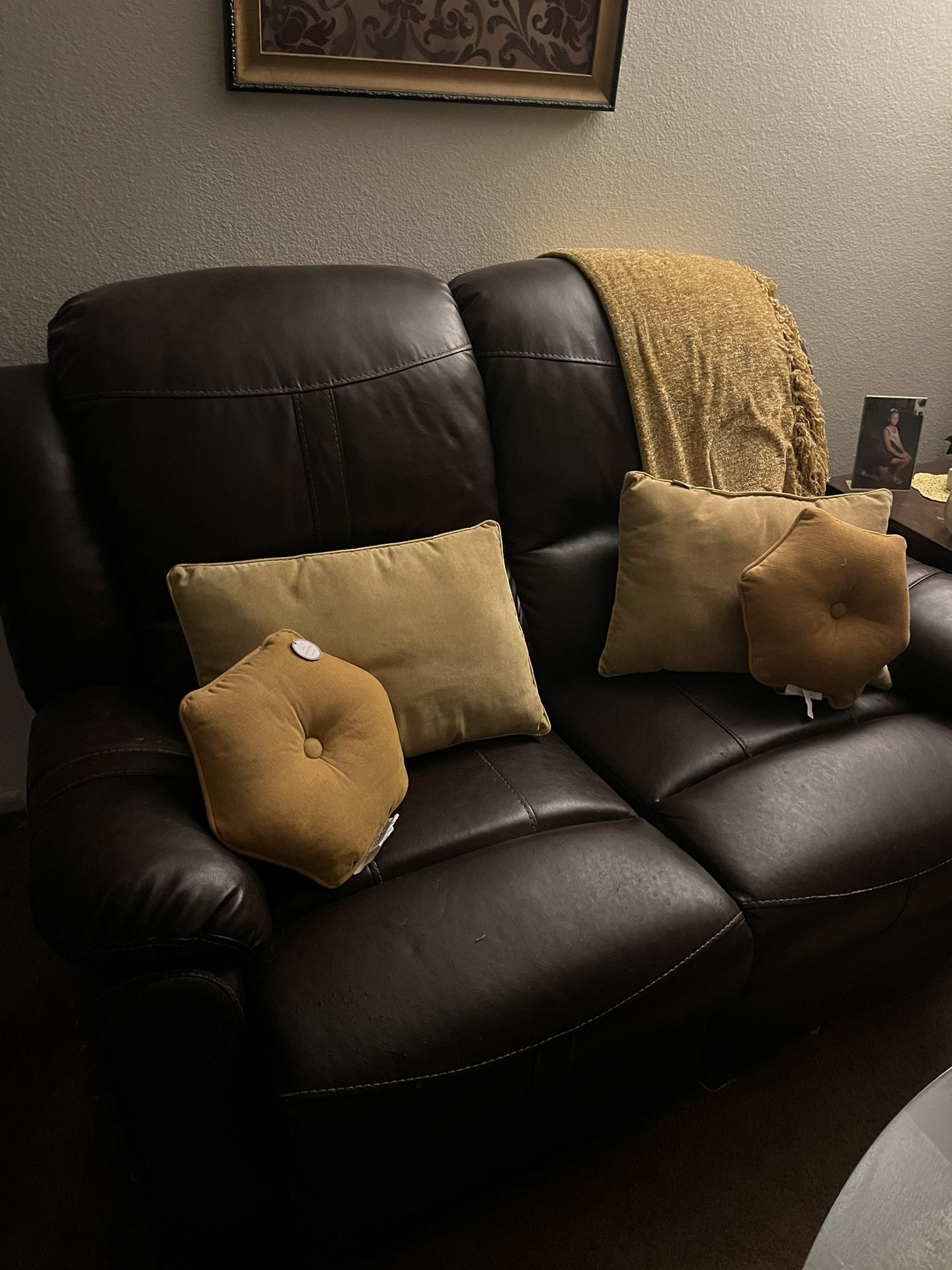 Leather Recliner Loveseat