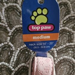 Top Paw Pink 🐾 Medium Adjustable Dog Collar Brand New with Original tags