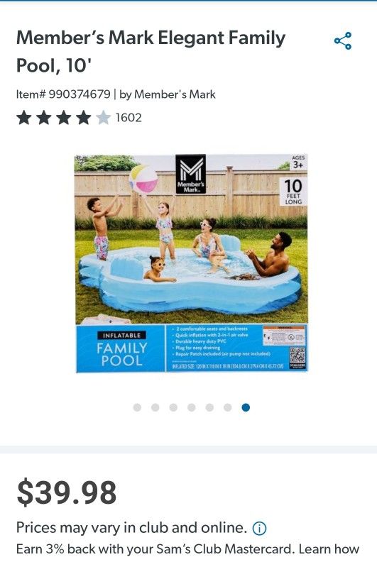 Brand NEW 10' Family Pool