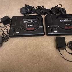 Sega Genesis One Has All Wires And Other Has All Wires Besides The Av 