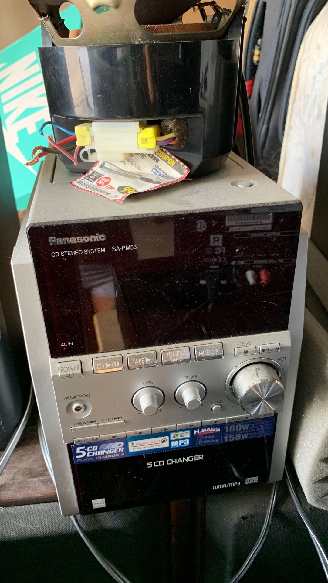 Panasonic cd stereo system with speakers