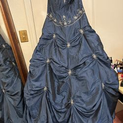 Navy Blue quiseañera Dress 