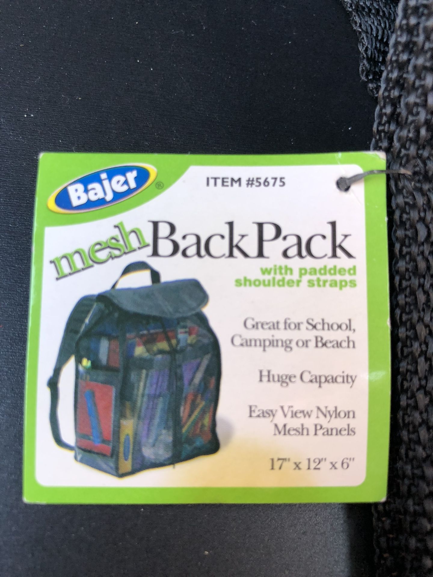 Mesh Backpack Black