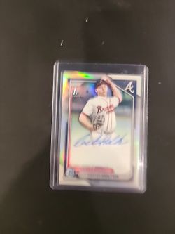 2024 Bowman Draft Chrome 1st Prospect Auto Carter Holton Atlanta Braves /499