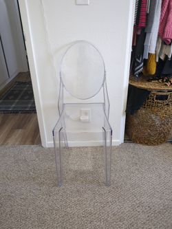 Clear plastic chair