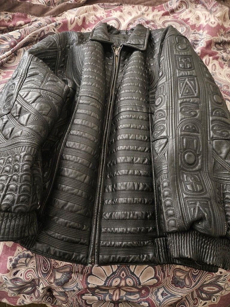 Desert Well Quilted Genuine Leather Bomber