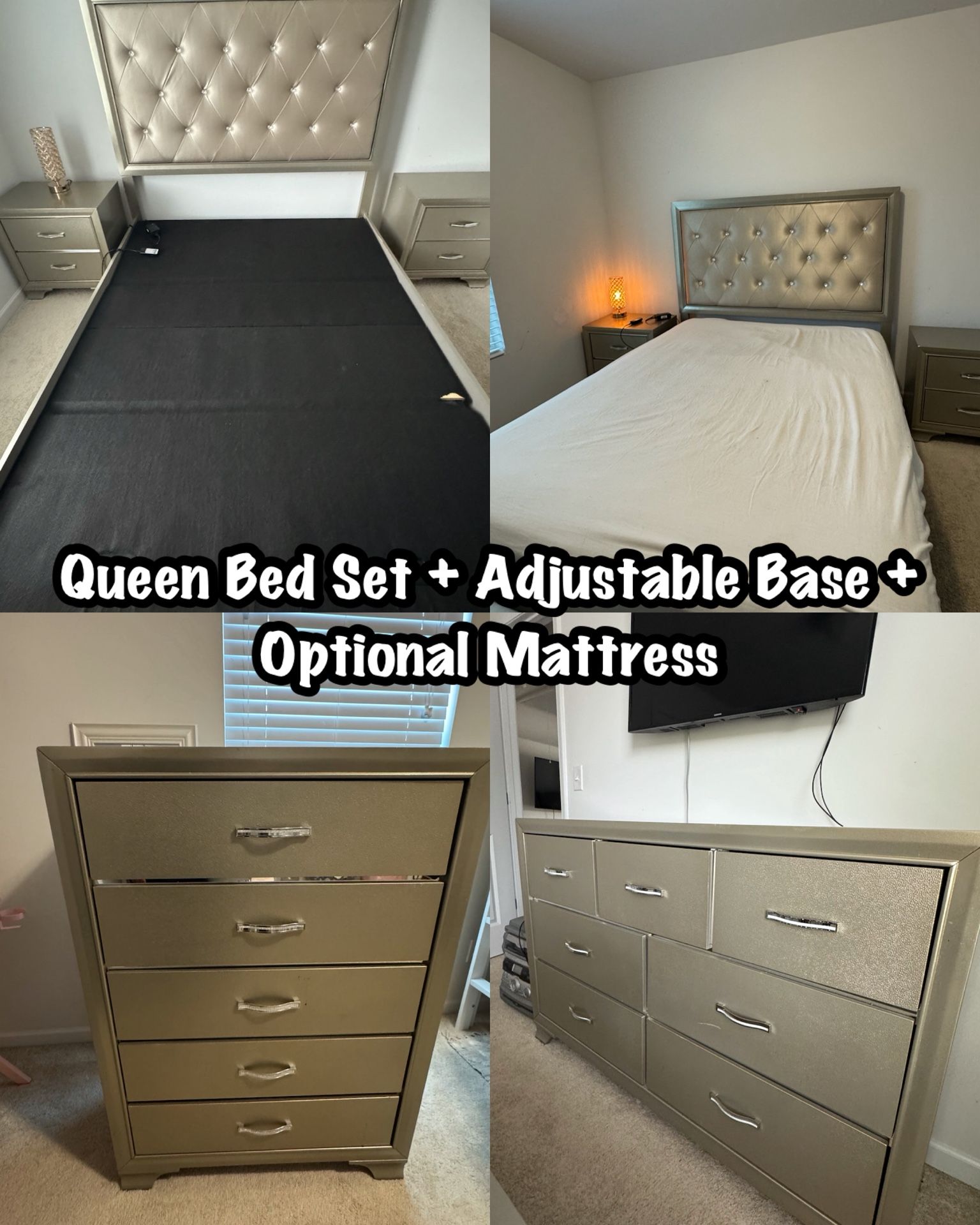 Bedroom Set + Adjustable Base | $950 OBO – Locust Grove, GA