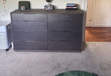 Restoration Hardware Gray 8-Drawer Dresser with Changing Table