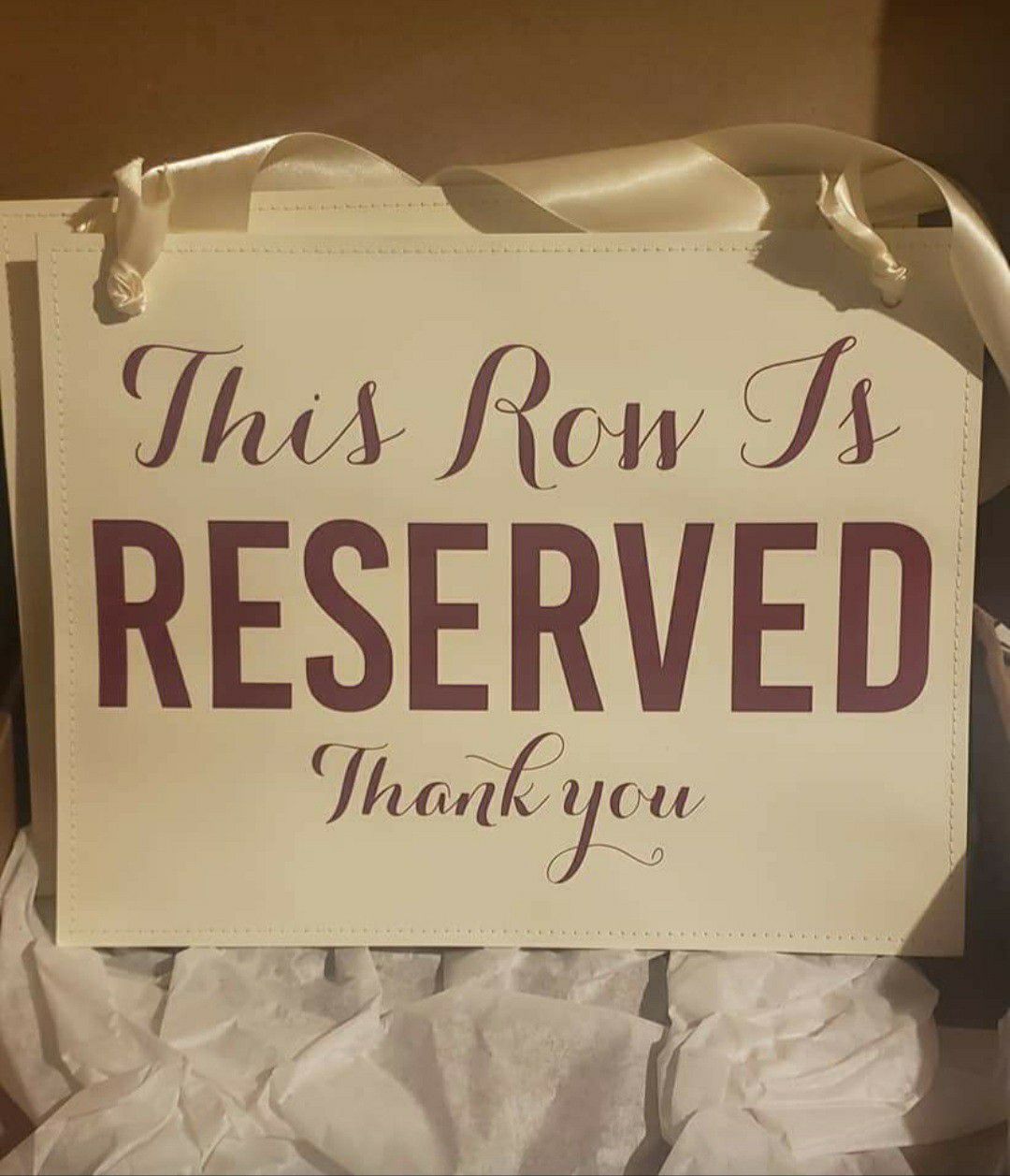 Reserved Seating Signs