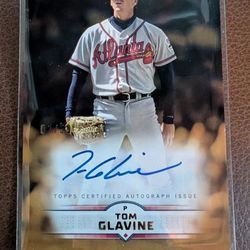 Tom Glavine Gold Auto /50 Topps Stadium Club 